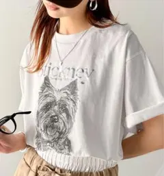 クラシカルエルフ　Tシャツ　半袖　アニマルプリント　綿100　コットン100　犬