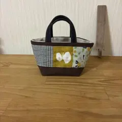 ミナペルホネン thoroughbredで巾着バッグ　ハンドメイド new☆ミニミニ巾着バッグ ミナペルホネン ハンドメイドthoroughbred