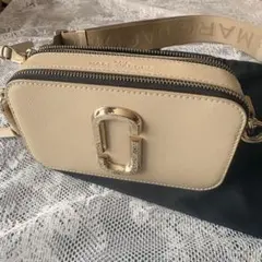 MARC JACOBS スナップショット ショルダーバッグ ベージュ 保存袋付き
