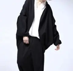 antiqua アンティカ ドルマンコート 変形コート 羽織り アウターブラック