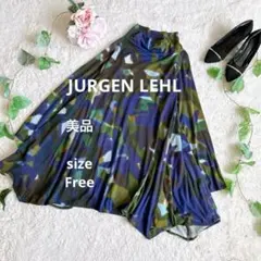 美品☆JURGEN LEHL ハイネック切替パターン アシンメトリー チュニックのサムネイル