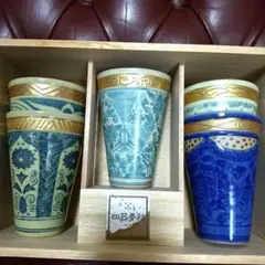 有田焼　 清秀作　ゴブレット揃え　アラベスク模様　5客セット