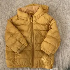 マスタード 中綿コート フード付き