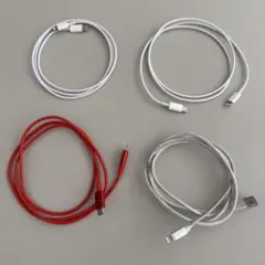 Lightningケーブル 4本セット（純正品×2，社外品×2）