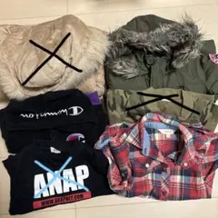 Champion フリースジャケット 黒と紫　3点セット