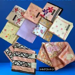 未使用. BURBERRY シルクコットン 大型入り ハンカチーフセット