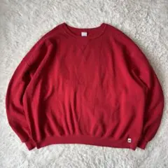 【激レア】XXXL 90s ラッセルアスレチック スウェット 赤 前V ゆるだぼ