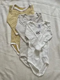 【プチバトー】petitbateauベビー肌着3点セットロンパース