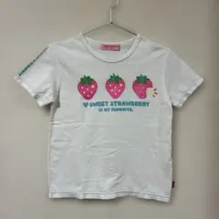 メゾピアノ　Tシャツ　130 ボーダー　カラフル 平成レトロ　ビンテージ　レア