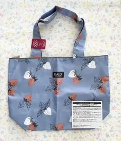 新品　2024年 カルディ　いちごバッグ　トートバッグ　エコバッグ　ブルー