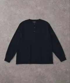 CIYOT テレコリブ ニットライク ヘンリーネック 長袖 Tシャツ