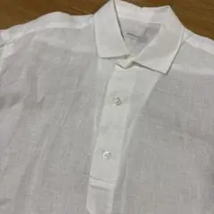 美品/着用1回】 アルコディオ フレンチリネン 半袖【ホワイト・M 