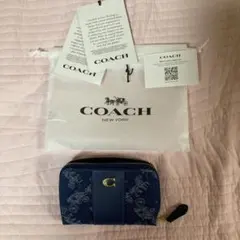 COACH コーチ デニム ホース&キャリッジ馬車 カードケースコインケース