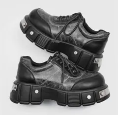 ユニセックス 厚底スニーカー 韓国 Y2K opium グランジ ロック 7cm