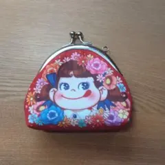 不二家 Milky ぺこちゃん花柄ポーチ