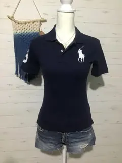 ★ラルフローレン★Y2K ビッグポニー ポロシャツ ネイビー