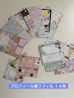 平成　レトロ プロフィール帳 プロフィール用紙　１４枚