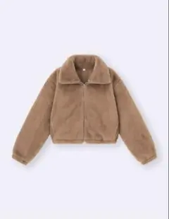 GU フラッフィーブルゾン　ブラウン　XL