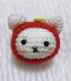 りんご×ねこの編みぐるみ