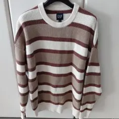 GAP リブ編みストライプセーター XS