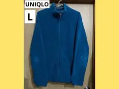 UNIQLO ダークブルー フリース ハイネックフルジップ あったかフリース