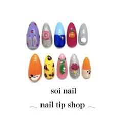 ネイルチップ ズートピア風 カラフル ディズニー 個性派 ガチャガチャ