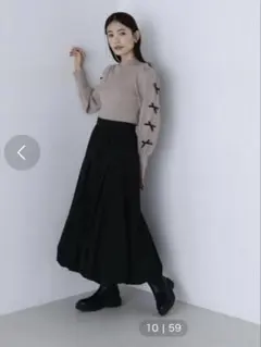 NATURAL BEAUTY BASIC Oggi掲載切替タックバルーンスカート