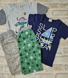 SLAPSLIP その他　男の子 トップス ハーフパンツ120 4枚セットのサムネイル