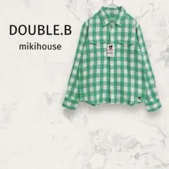 タグ付き未使用 ミキハウスダブルビー キッズ 160 チェックシャツ 綿100％