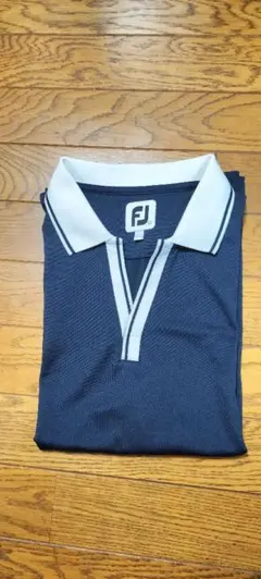 FootJoy レディースゴルフポロシャツ ネイビー Lサイズのサムネイル
