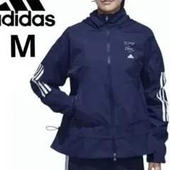 未使用 adidas М ナイロンジャケット ブルゾン アディダス 春 ネイビー
