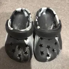 ベビーサンダル 12cm ブラック/ホワイト/グレー迷彩