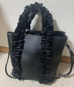 SALONdeRUBAN 2wayバッグ フェイクレザー フリル