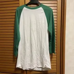 OLD NAVY ラグラン 七分袖 カットソー ホワイト グリーン Sのサムネイル
