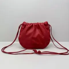 美品 LOEWE ヴィンテージ アナグラム ナッパレザー 巾着 ショルダーバッグ