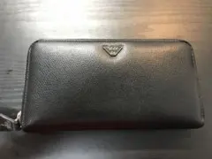 エンポリオアルマーニ EMPORIO ARMANI ラウンド長財布 ブラック