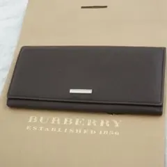 極美品　BURBERRY LONDON 長財布　レザー　ノバチェック　ブラウンのサムネイル