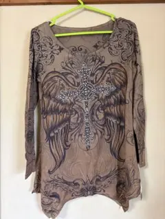 新品タグ付　ストーンクロス＆サブリメーション裾アシメニットソーチュニックワンピF