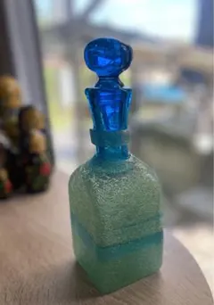 琉球ガラス　稲嶺盛吉　デキャンタ　泡　宙吹　やちむん　刻印あり　希少　贈答