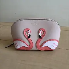 【新品未使用】kate spade フラミンゴ ドーム型　コスメポーチのサムネイル