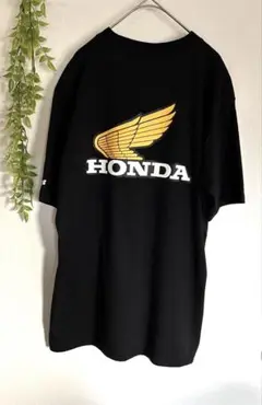 新品タグ付き　ホンダ ウィングマーク エンブレム Tシャツ 黒　3L