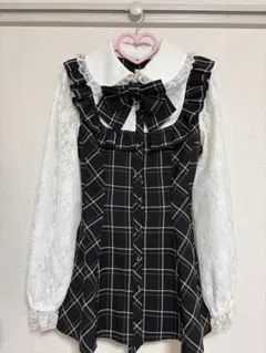 シークレットハニー セットアップ チェック黒