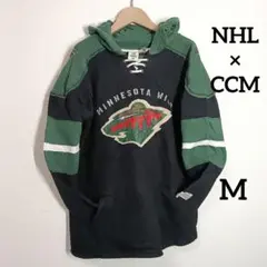 NHL ミネソタワイルド CCM スウェットパーカー レースアップ　サイズM