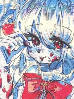 手描きイラスト ポストカード オリジナル 女の子 萌え絵 平成 サブカル