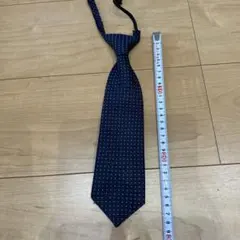 キッズ用 ネクタイ ネイビー ドット柄