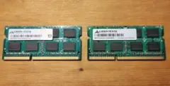 DDR3 1066MHz SO-DIMM メモリー　2GB×2枚　計4GB
