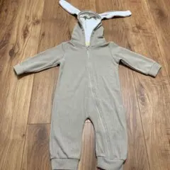 ウサギ耳付きロンパース 80cm