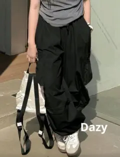 【サイズ11Y】SHEIN Dazy 紐付きカーゴパンツ ブラック