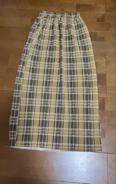 チェック柄 タイトロングスカート ONE SIZE
