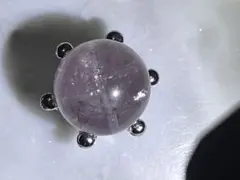 アメジスト 大玉 ビーズ 貫通穴 天然石 スフィア 置物 紫水晶